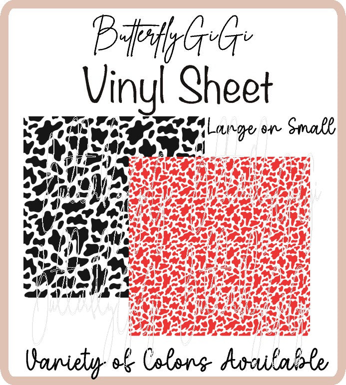 Cow Print Vinyl Sheet