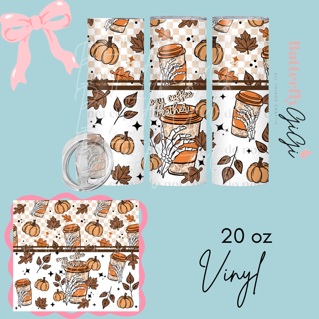 Cozy Coffee Weather 20oz Vinyl Wrap