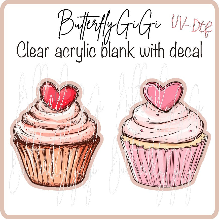 Cupcake Valentine UV DTF