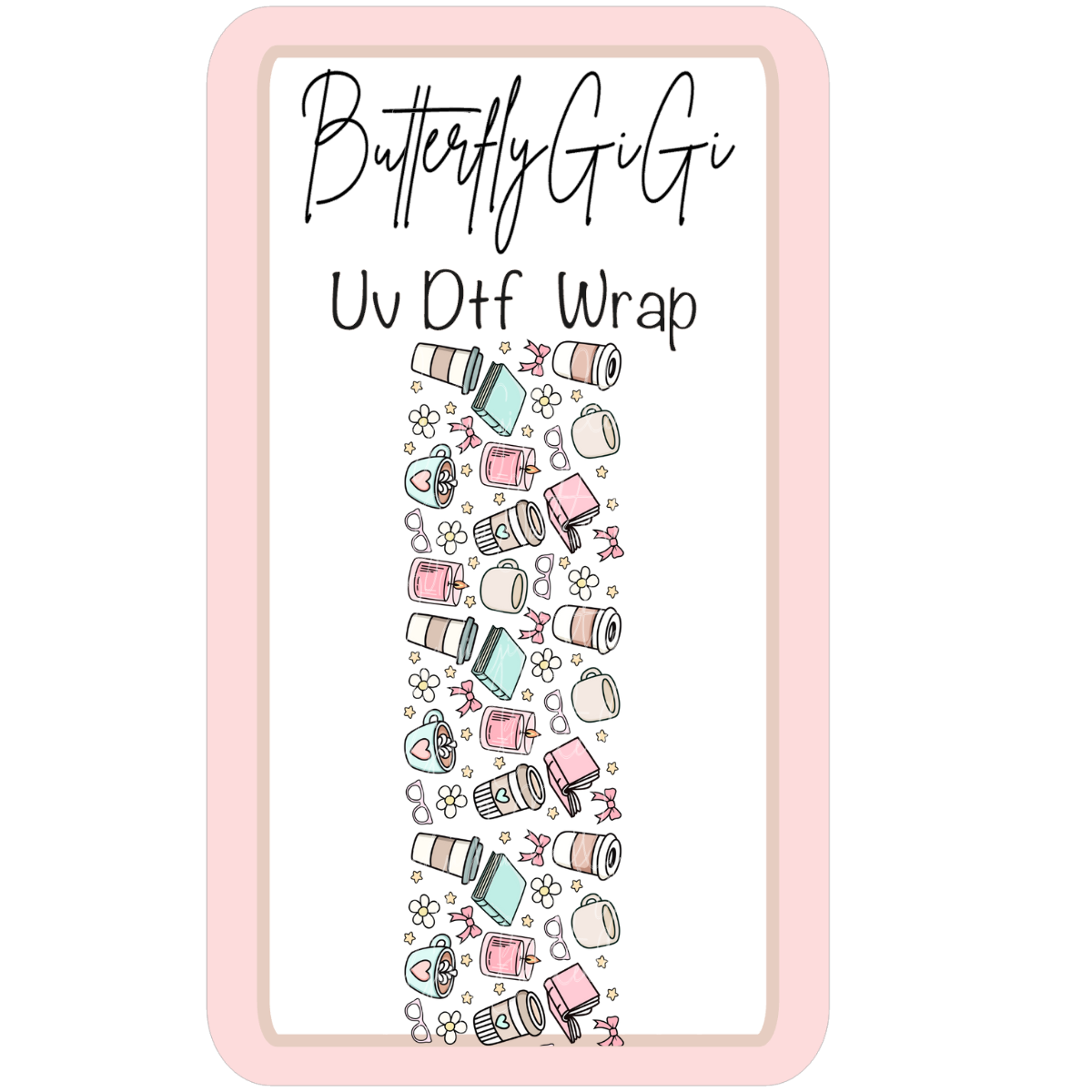 Wrap Cups Cute Coffee UV Dtf