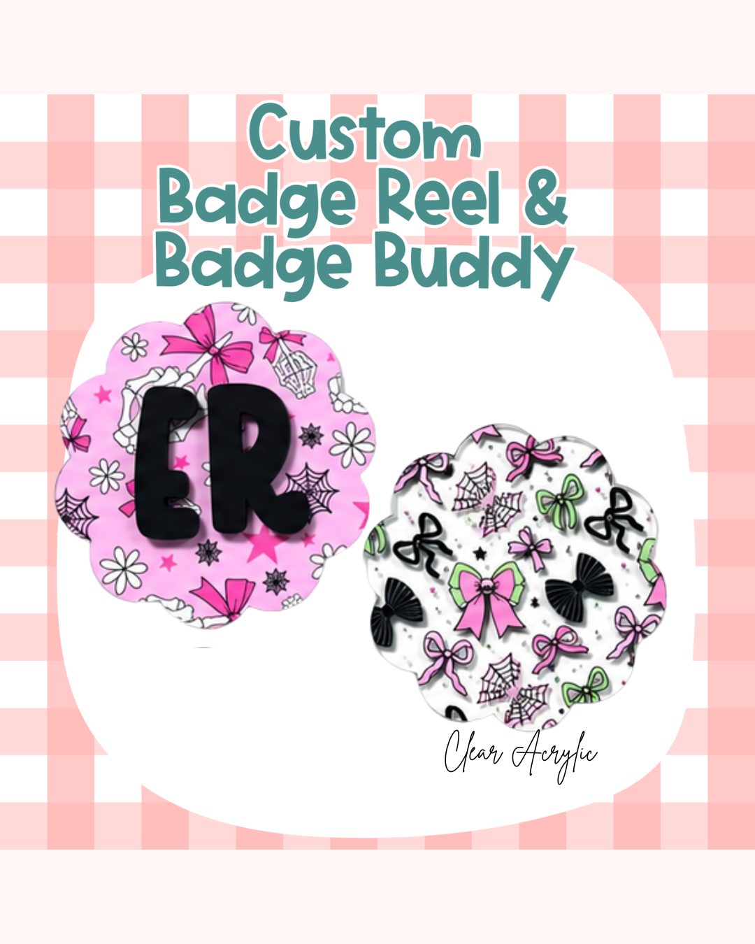 Halloween Badge Reel Badge Buddy Custom Acrylic