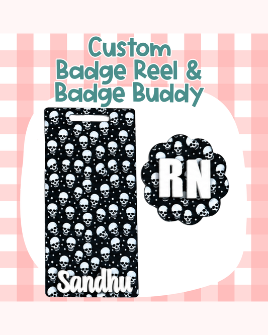 Skullie Halloween Badge Custom Acrylic Design