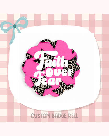 Acrylic Wording Badge Reel