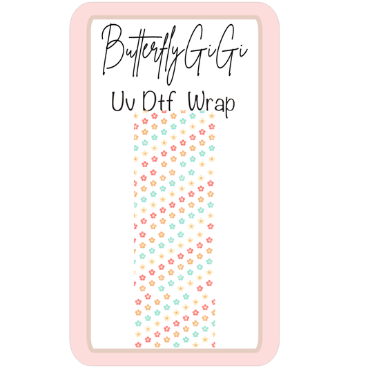 Wrap Daisy Colorful Small UV Dtf