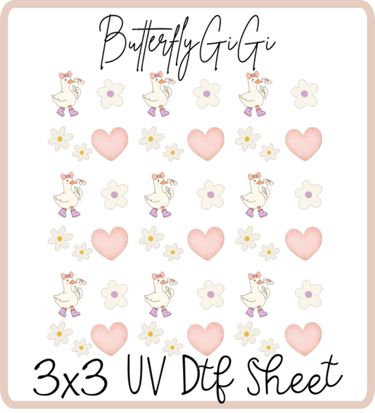 Daisy Duck Uv Dtf SHEET