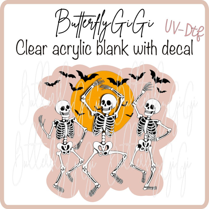 UVDTF Halloween Dancin Skullies
