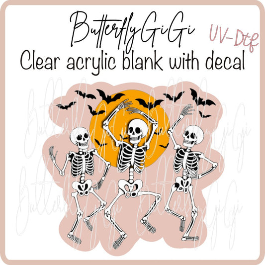 UVDTF Halloween Dancin Skullies
