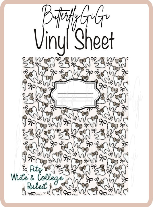 Vinyl Notebook Dental Leopard Cover