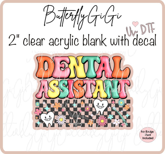 UVDTF Medical Dental Assistant Checkered