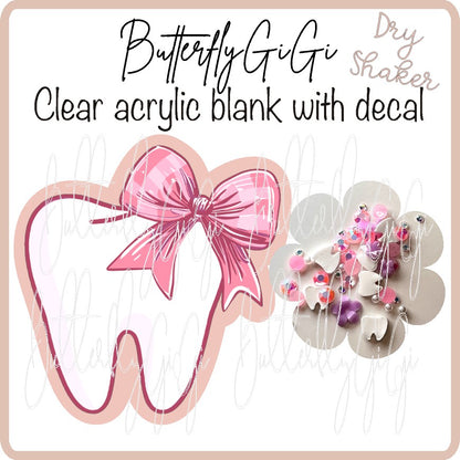 Dental Pink Bow Dry SHAKER Kit