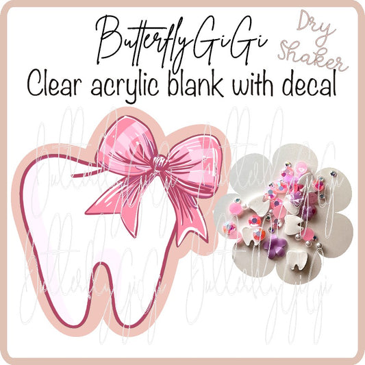 Dental Pink Bow Dry SHAKER Kit