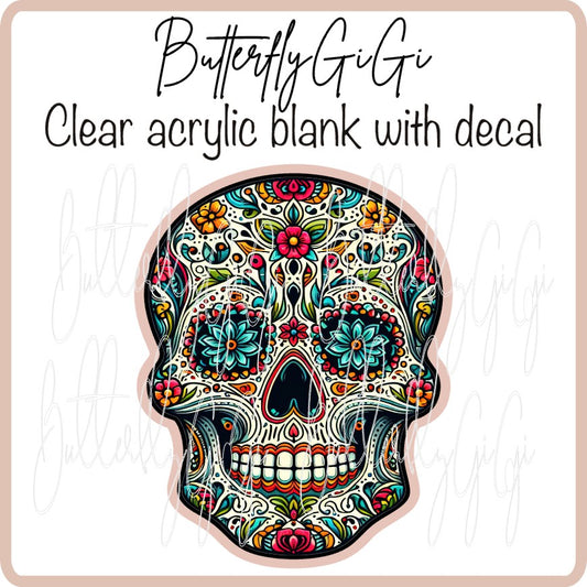 dia de los Muertos Teal