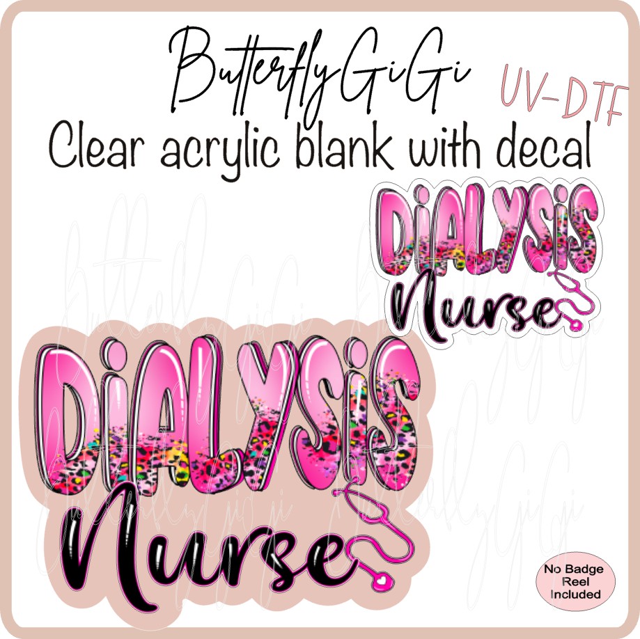 Medical Leopard Print Dialysis Nurse