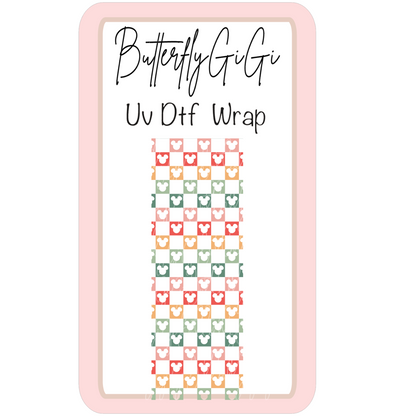 Wrap Mouse Boho Checkered UV Dtf