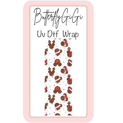 Wrap Cristmas Mouse Santa UV Dtf