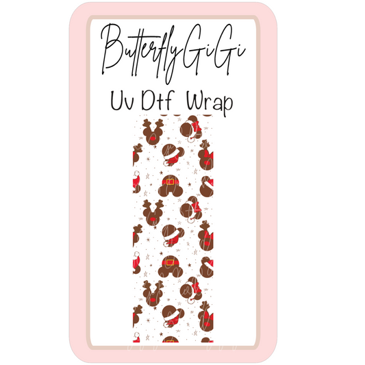 Wrap Cristmas Mouse Santa UV Dtf