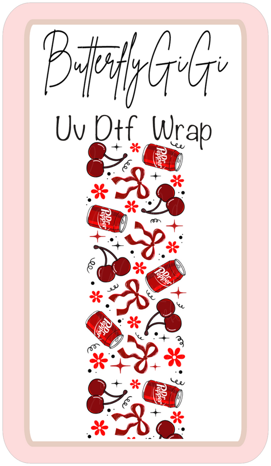 Wrap Dr Pepper Bows Uv Dtf