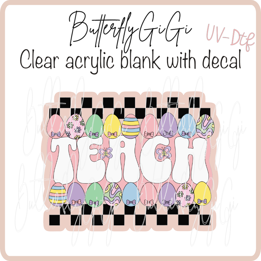 Easter Teach Checkered UvDTF