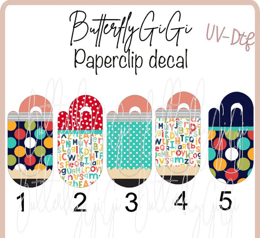 Educator 1-5 Paperclip  UvDTF