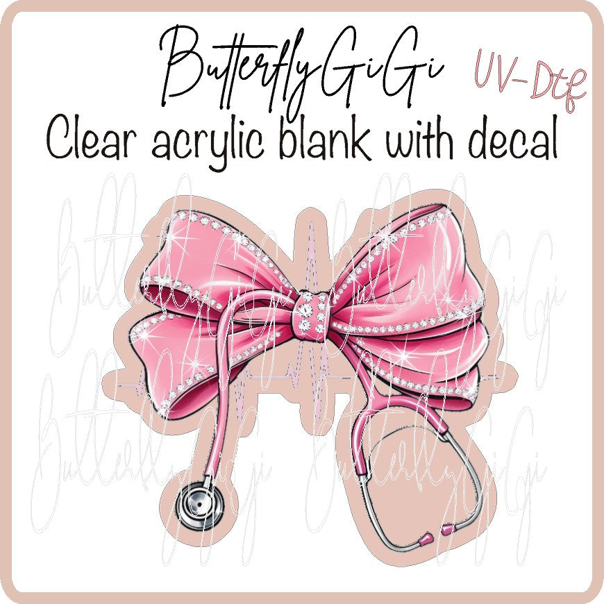 EKG Steth Bow UV DTF