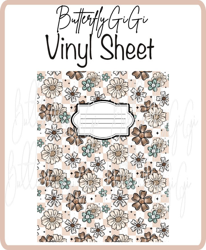 Vinyl Notebook Fall Flowers Cover