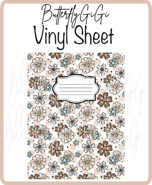 Vinyl Notebook Fall Flowers Cover