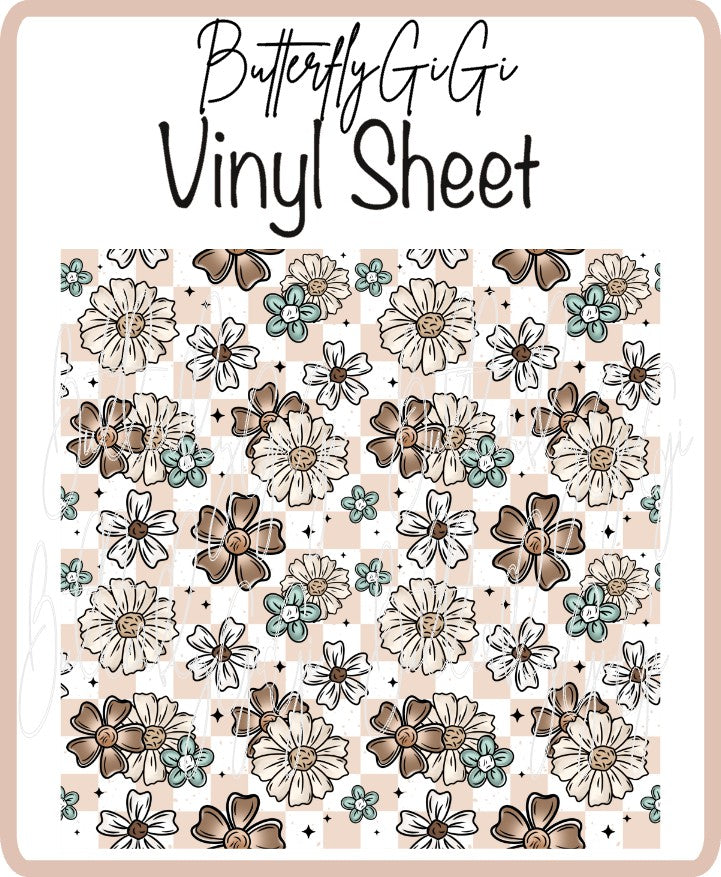 Vinyl Fall Flower Sheet