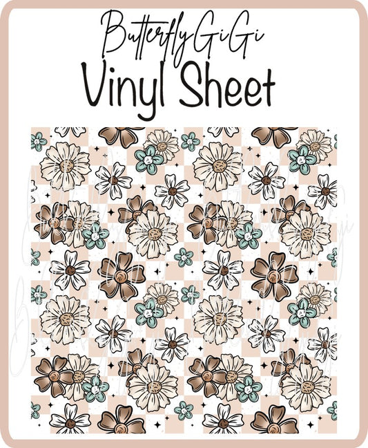 Vinyl Fall Flower Sheet