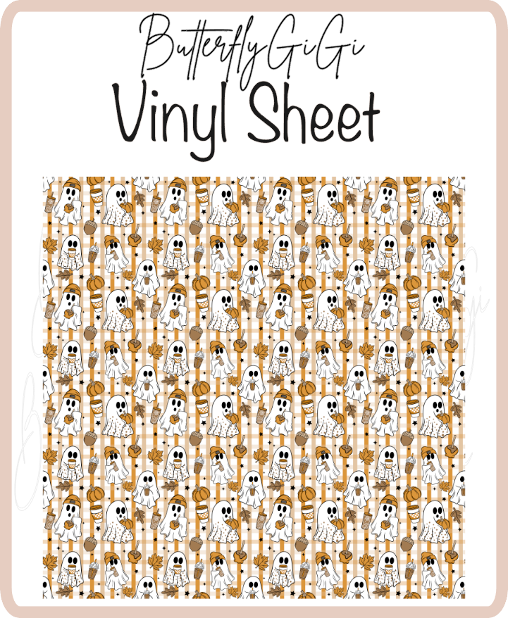 Fall Ghosts Vinyl Sheet