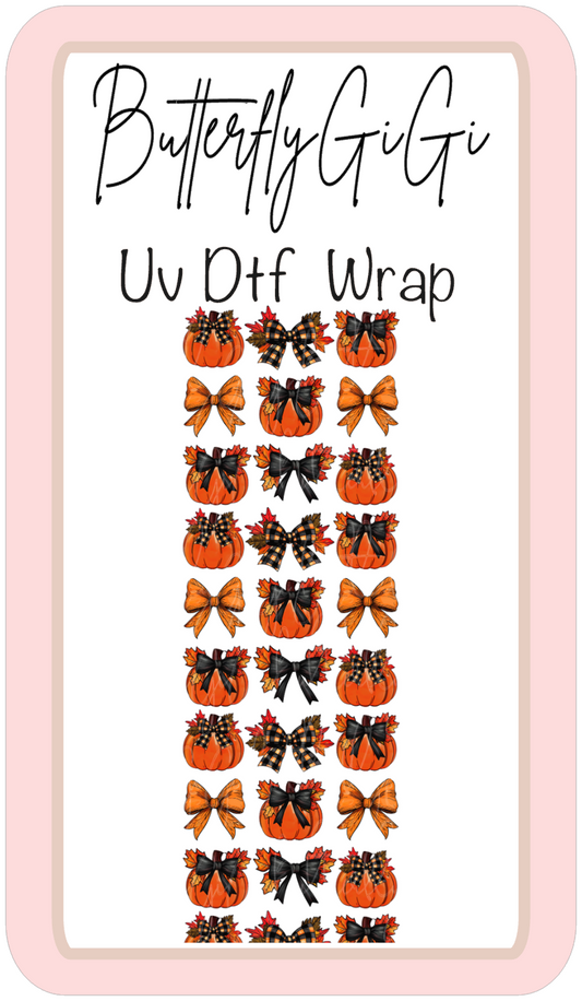 Wrap Fall pumpkins Uv Dtf