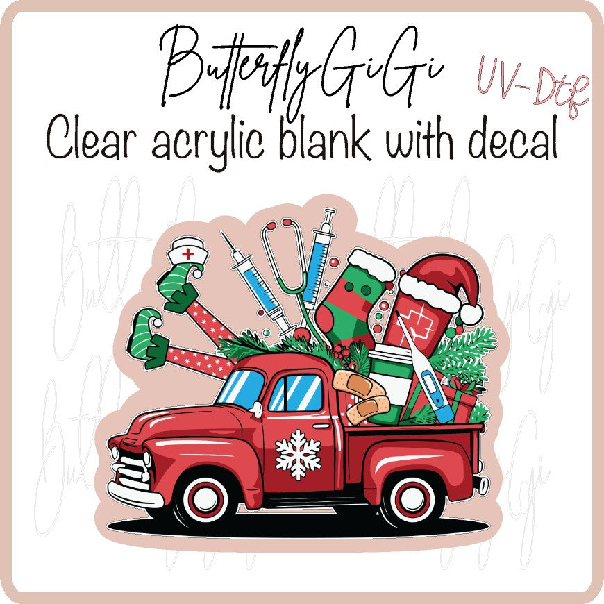 Festive Med Truck  UV DTF