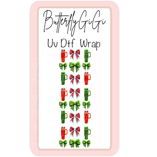 Festive Tumbler Uv Dtf Wrap
