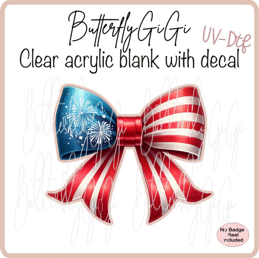 UVDTF Patriotic Firework Bow