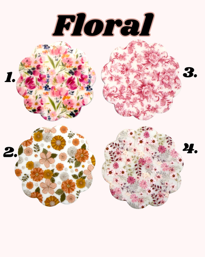Floral 1 Badge Reel Badge Buddy Custom Acrylic Design