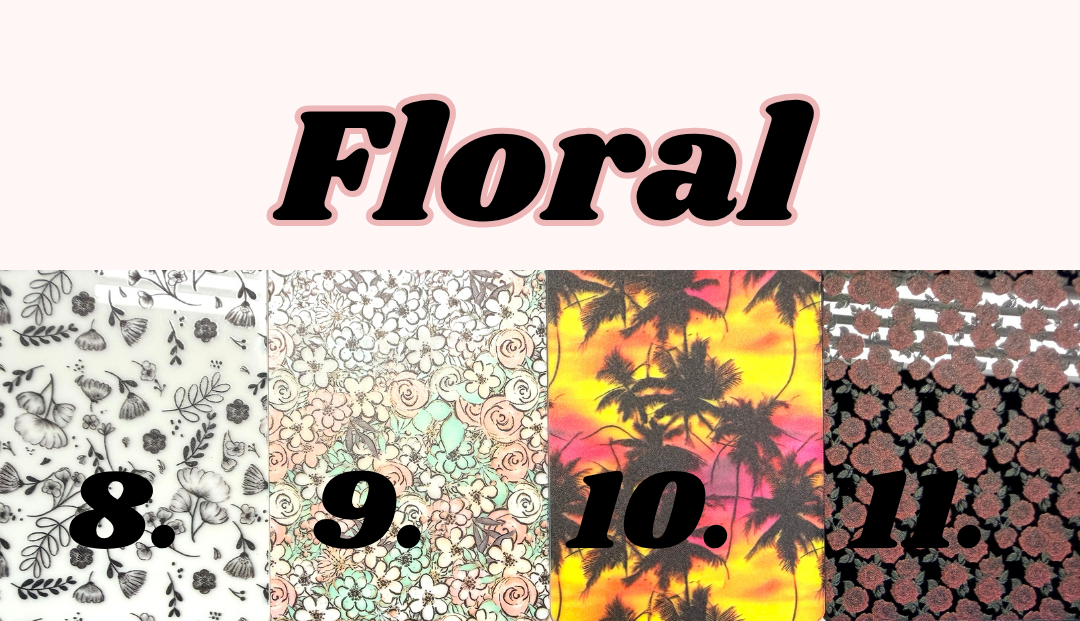 Floral 3 Badge Reel Badge Buddy Custom Acrylic Design