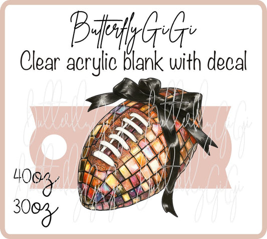 .Tumbler Plate Football Bow