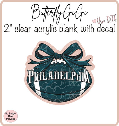 Sports UVDTF Football Bow