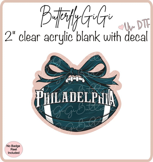 Sports UVDTF Football Bow