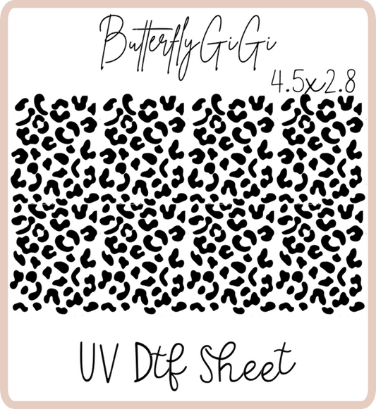Gaga Slice & Dice Leopard Print 3x3 UVDtf Sheet