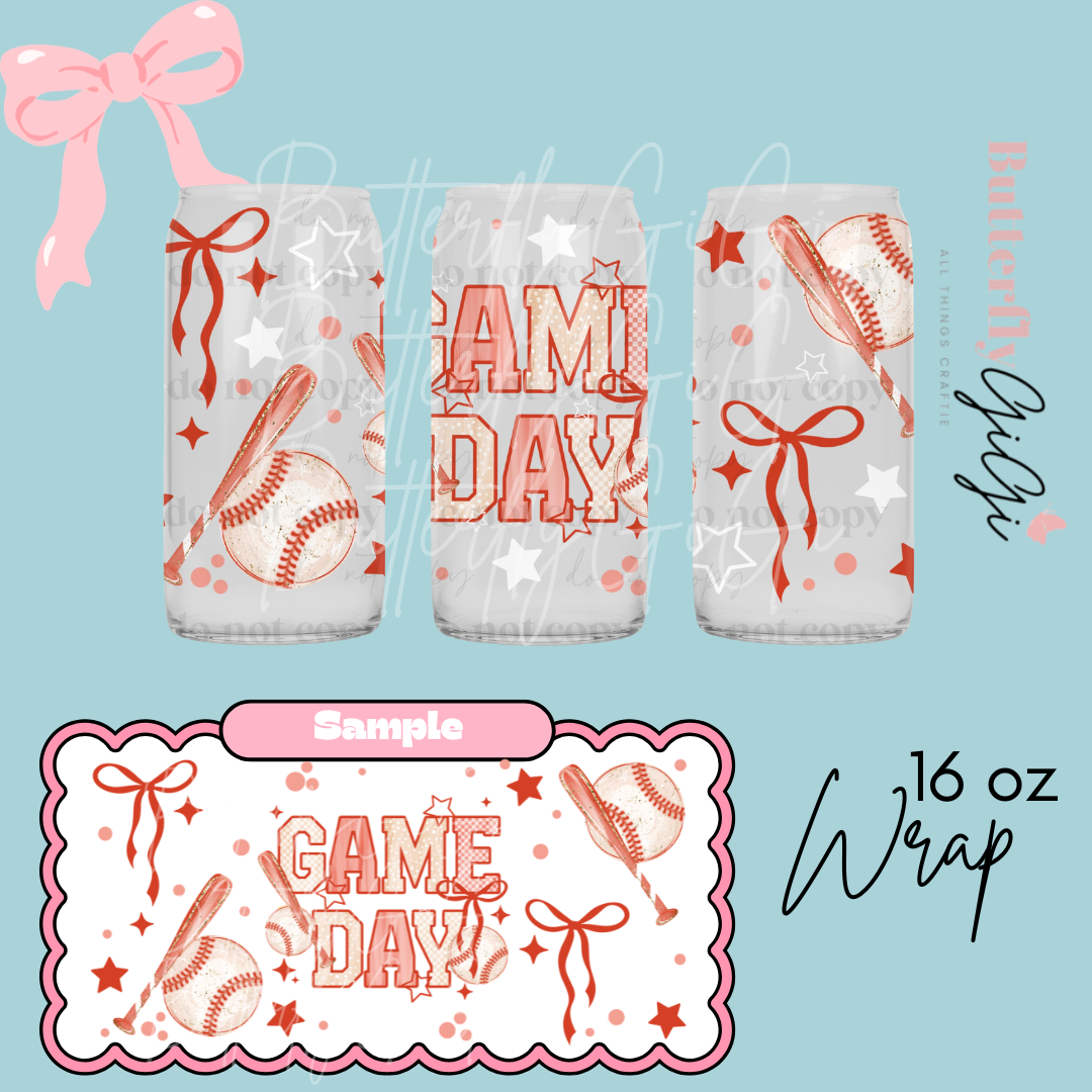 Game Day Baseball 16oz