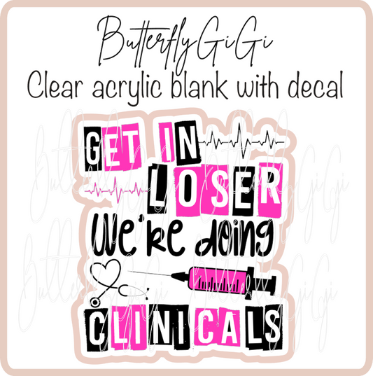 Get in Going to Clinicals