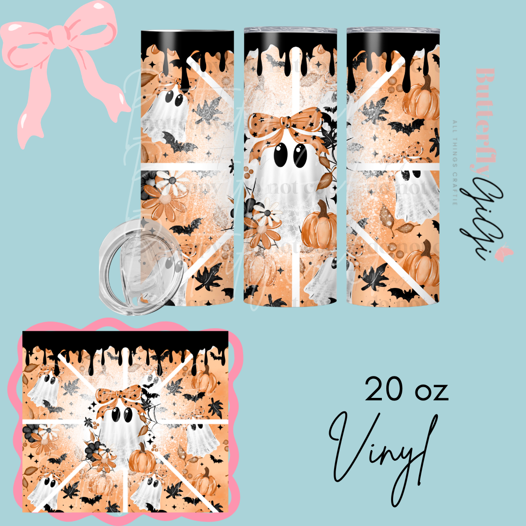 Ghostie Bow 20oz Vinyl Wrap