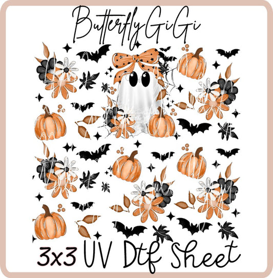 3x3 Ghost lace Uv Dtf SHEET