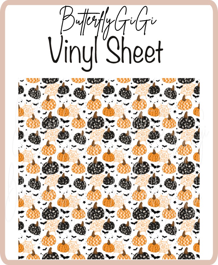 Vinyl Ghostly Pumpkins Sheet