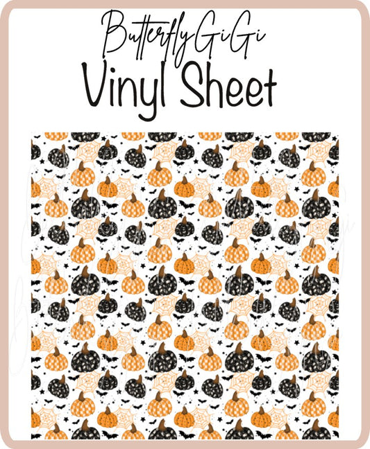 Vinyl Ghostly Pumpkins Sheet