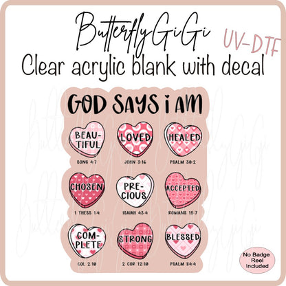 UVDTF Valentine God Says I am