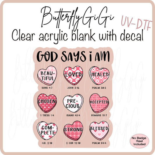 UVDTF Valentine God Says I am