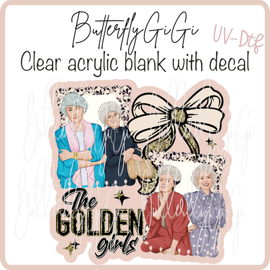 Golden Girls Bow UvDTF