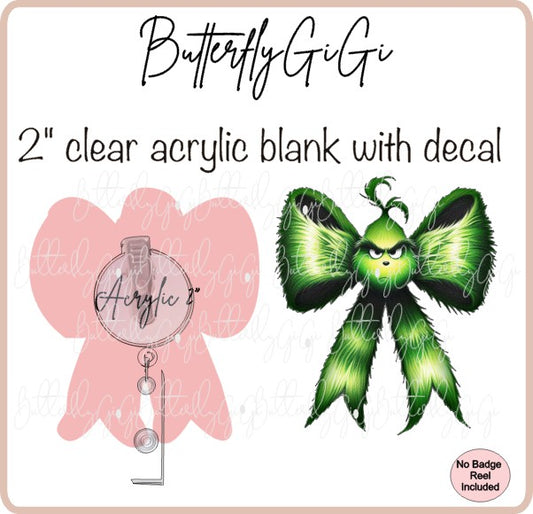 Christmas Grouchy Green Bow
