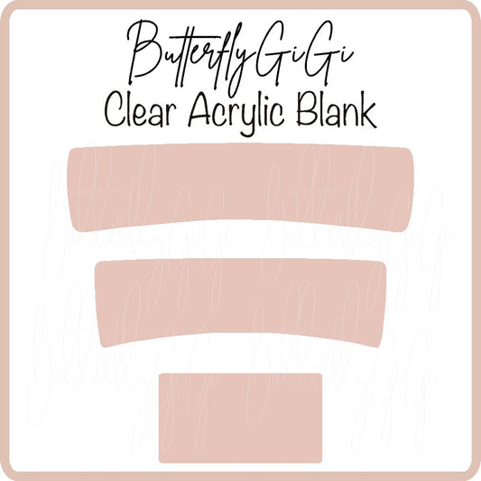 Hair Clip Acrylic Blank